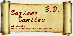 Božidar Danilov vizit kartica